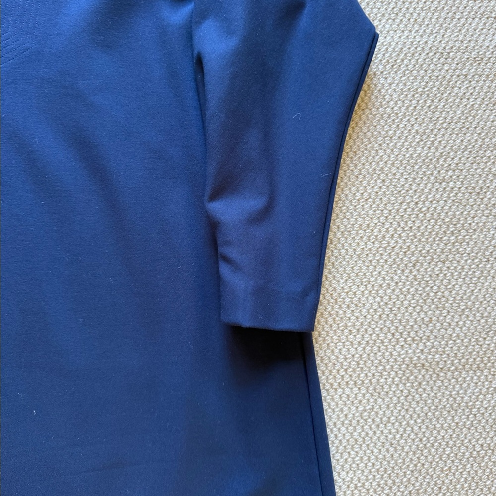 ANN MASHBURN Deep Blue Thick Rayon Dress - size small - - Picture 2 of 10